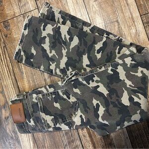 Camouflage Straight Leg Jeans